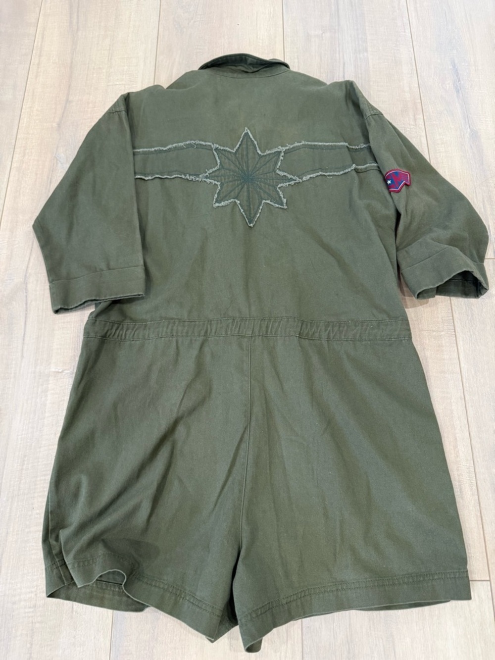 Marvel Captain Marvel Olive Green Utility Jacket Label Detail - Picture 2 of 5